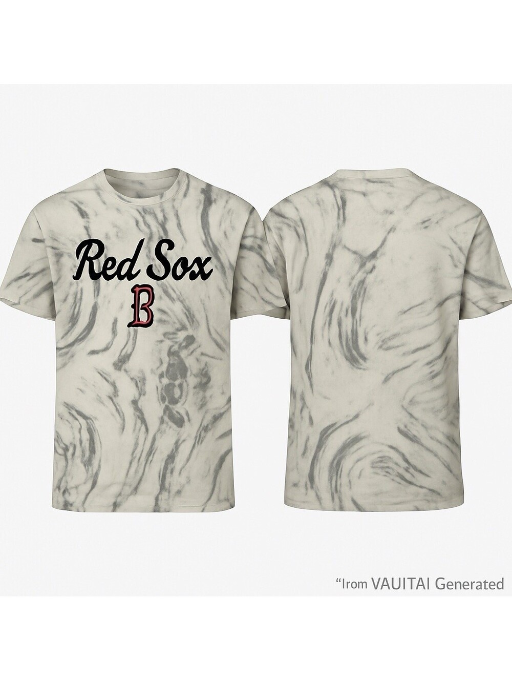 Red Sox Womens Medium Marble Swirl Tee Shirt Gray MLB Licensed Graphic NWT